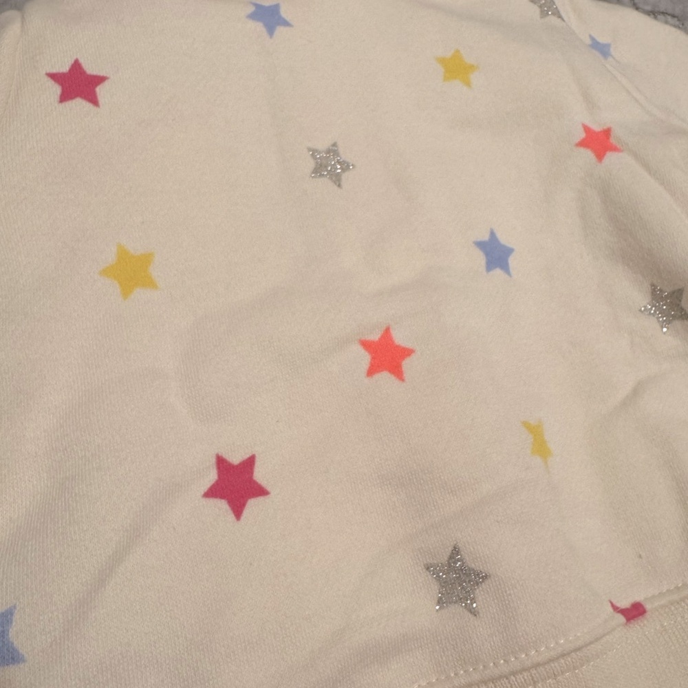 NWT GAP BabyGap Logo Zip Hoodie with Multicolor Stars 0-3 Months - Picture 3 of 5